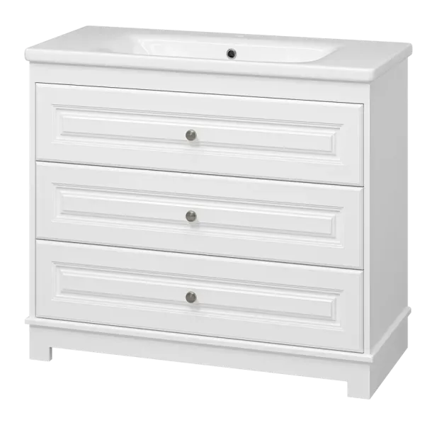 Напольная тумба под раковину Misty Ларго 100 см П-Лар-07100-01-3Я белый