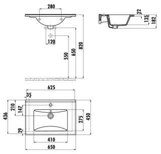 Раковина Creavit Su SU065-00CB00E-0000 65 см белый