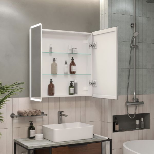 Зеркало-шкаф Reflexion Cube 80 RF2213CB с подсветкой 80х80