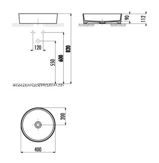 Раковина Creavit Loop LP140-00CB00E-0000 40 см белый