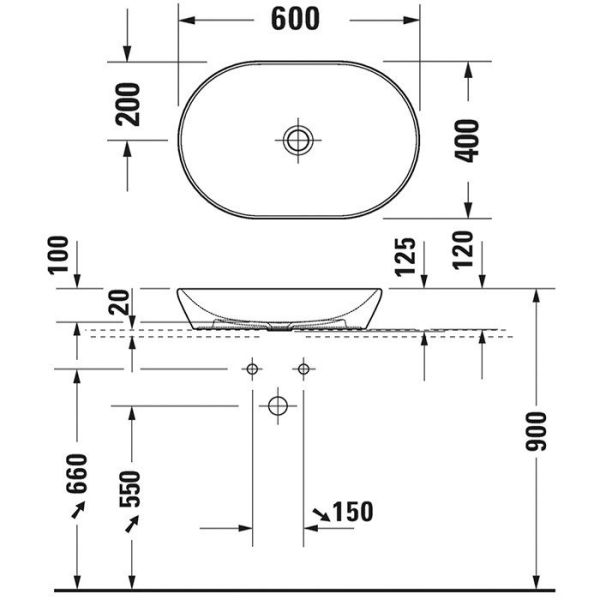 Раковина Duravit D-Neo 2372600070 Белая 60 см