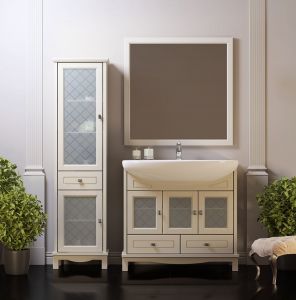 Шкаф-колонна Opadiris Омега 45 L 00-00001616 Слоновая кость
