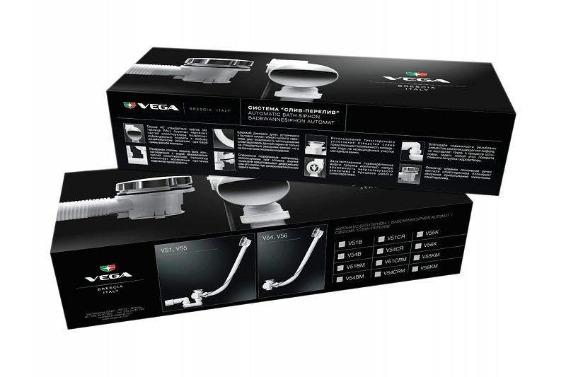 Слив-перелив Relisan Vega V55К Гл000006762 полуавтомат Хром