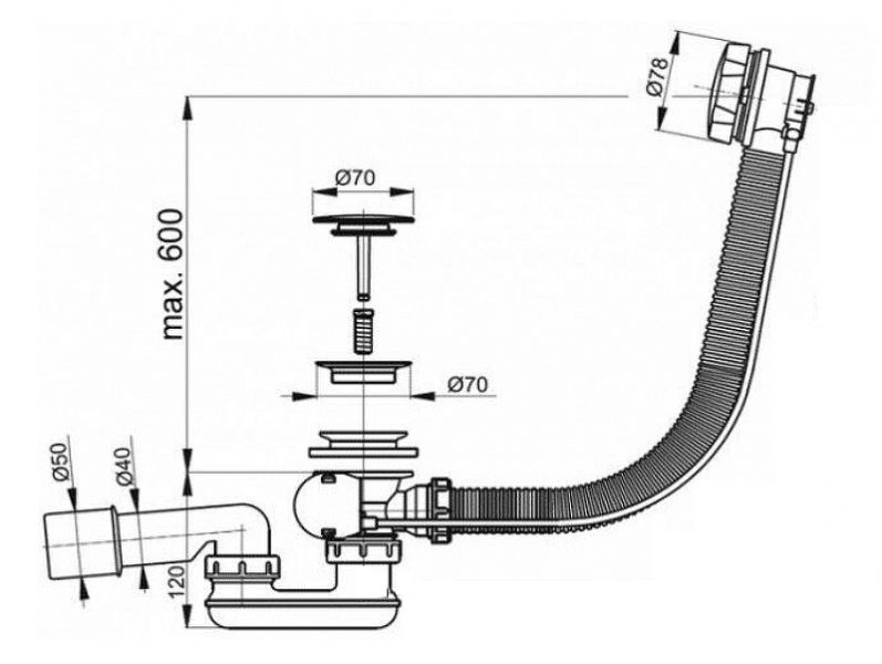 Слив-перелив Relisan Vega V55R Гл000024529 полуавтомат Черный матовый