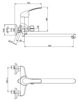 Смеситель для ванны Paini Trento TRCR119LMKM хром