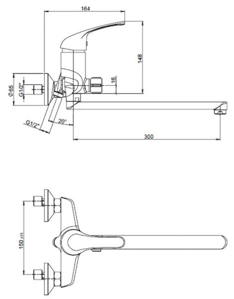 Смеситель для ванны Paini Trento TRCR119LMKM хром