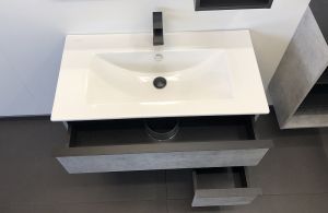 Тумба с раковиной Comforty Франкфурт 00-00011080 75 см Бетон светлый