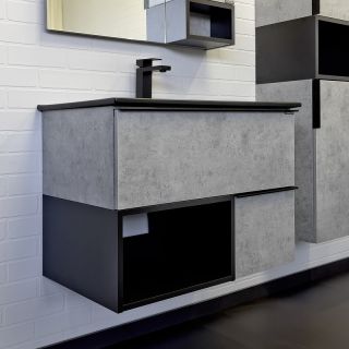 Тумба с раковиной Comforty Франкфурт 00-00011082 75 см Бетон светлый Тумба с раковиной Comforty Франкфурт 00-00011082 75 см Бетон светлый