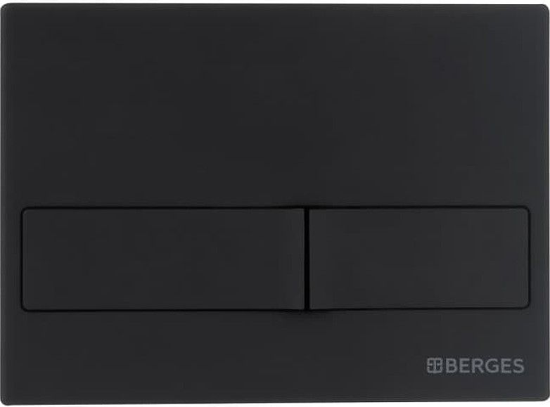 Комплект Berges 4в1 042449: инсталляция NOVUM кнопка L5 SoftTouch чёрная унитаз Strati Rimless сиденье Strati Slim SO