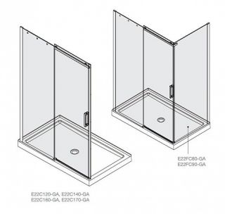 Душевая дверь Jacob Delafon CONTRA E22C170-GA 170см