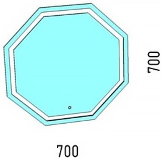 Зеркало с подсветкой Corozo Каре 70см SD-00000853 Зеркало с подсветкой Corozo Каре 70см SD-00000853