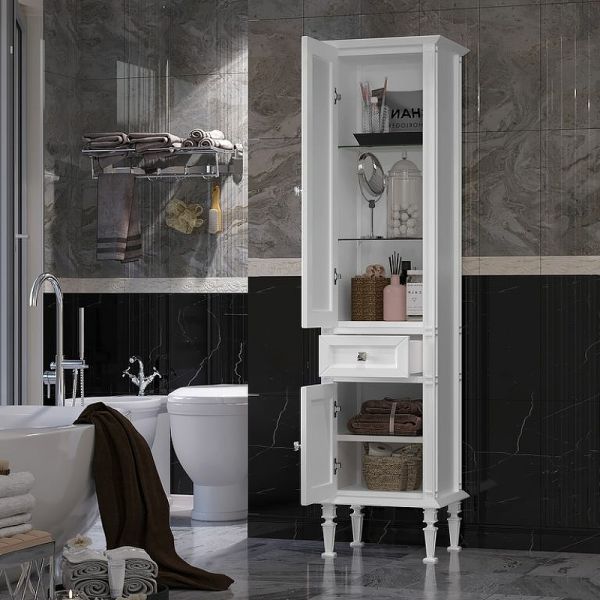 Шкаф-колонна Opadiris Кантара 46 L 00-00004353 Белый матовый