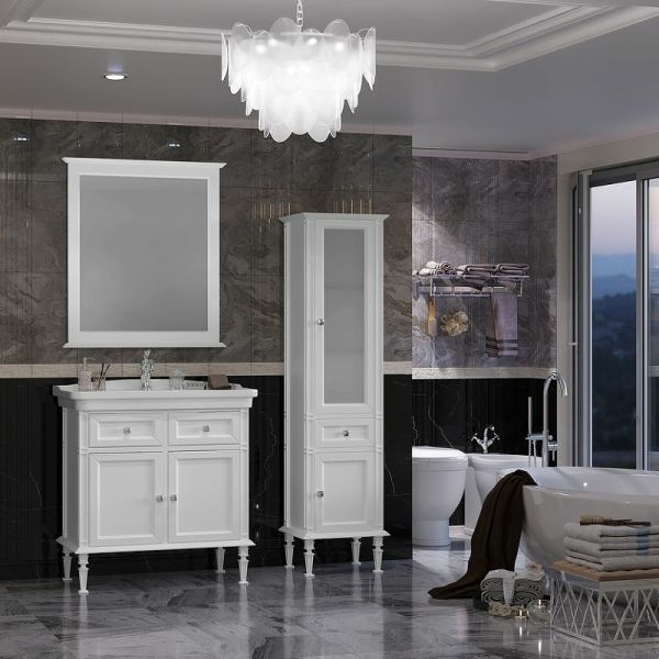 Шкаф-колонна Opadiris Кантара 46 R 00-00004354 Белый матовый