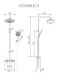 Душевая стойка Milleau Double H MLHi223PDD-CR хром