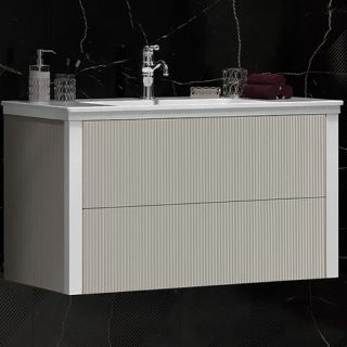 Тумба под раковину Opadiris Рубинно 90 00-00005943 подвесная Серая матовая Тумба под раковину Opadiris Рубинно 90 00-00005943 подвесная Серая матовая