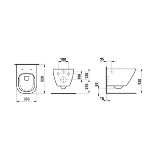 Унитаз Laufen Lua 8.2008.0.000.000.1 подвесной безободковый белый Унитаз Laufen Lua 8.2008.0.000.000.1 подвесной безободковый белый