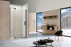 Душевая дверь Vincea Extra 90 VDP-1E8090CLB профиль Черный стекло прозрачное