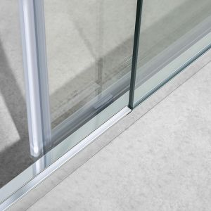 Душевая дверь Vincea Slim-U 120 VDS-2SU120CLB профиль Черный матовый стекло прозрачное