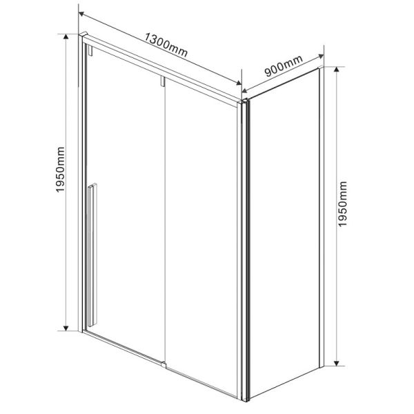 Душевой уголок Vincea Lugano VSR-1L9013CLB-1 130 x 90 см
