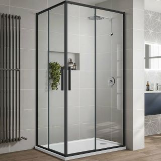 Душевой уголок Vincea Slim-U 100x80 VSS-2SU8010CLB профиль Черный матовый стекло прозрачное Душевой уголок Vincea Slim-U 100x80 VSS-2SU8010CLB профиль Черный матовый стекло прозрачное