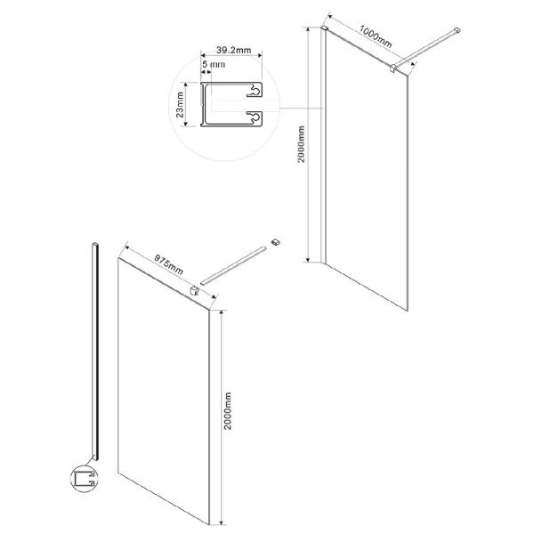 Душевая перегородка Vincea Walk In VSW-1H100CL 100 см