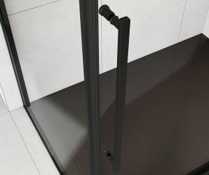 Душевой уголок Vincea Arno 120х90 VSR-1A9012CLB профиль Черный стекло прозрачное