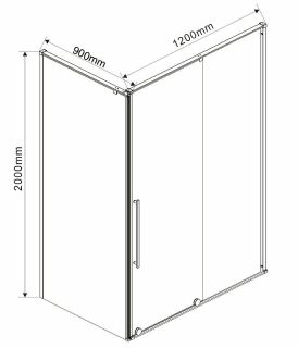 Душевой уголок Vincea Arno 120х90 VSR-1A9012CLB профиль Черный стекло прозрачное Душевой уголок Vincea Arno 120х90 VSR-1A9012CLB профиль Черный стекло прозрачное
