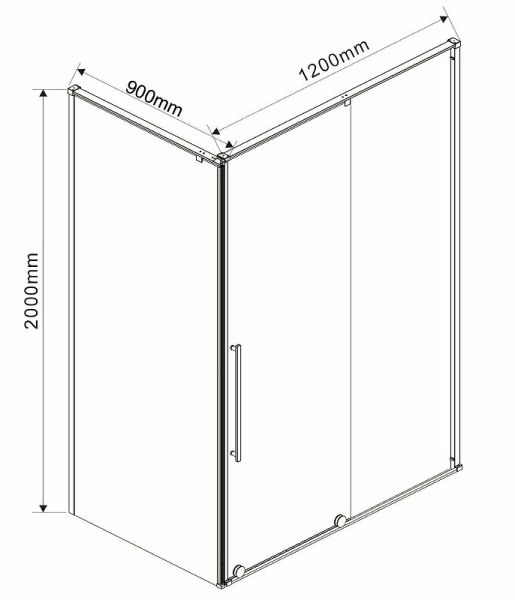 Душевой уголок Vincea Arno 120х90 VSR-1A9012CLB профиль Черный стекло прозрачное