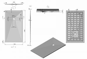 Душевой поддон из искусственного камня Vincea 160x90 VST-4SR9016G Серый