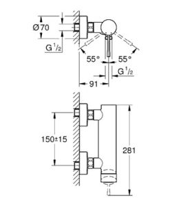 Смеситель для душа Grohe Essence 33636001 хром