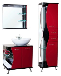 Тумба под раковину Bellezza Рио 70см правая красный/черный 00000001443 Тумба под раковину Bellezza Рио 70см правая красный/черный 00000001443