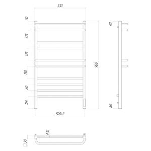 Полотенцесушитель электрический Lemark Linara 50x90см хром П10 LM04910Z