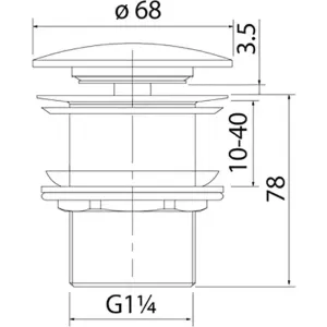 Донный клапан Milleau PD1MWM/OO матовый белый мрамор без перелива