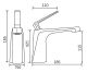 Смеситель для раковины Milleau CRISTAL MLV6223LS-GM оружейный серый полуглянцевый