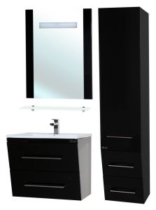 Зеркало с подсветкой Bellezza Берта 60см чёрный 00000001041