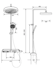 Душевая стойка Milleau InnoSpa MLV29223PDD-GM оружейный серый полуглянцевый