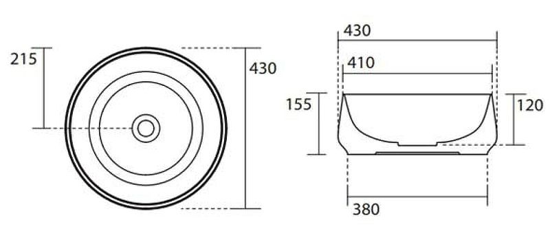Раковина Kerasan F10 460481 орех матовый 43 см Раковина Kerasan F10 460481 орех матовый 43 см
