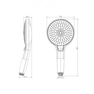 Лейка душевая Lemark LM8117C 3-функциональная
