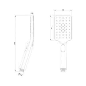 Лейка душевая Lemark LM8123C 3-функциональная