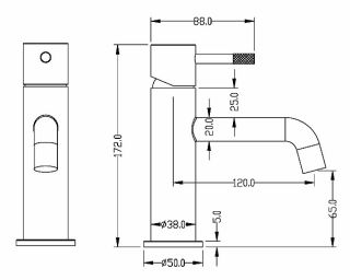 Смеситель для раковины Boheme Uno 461-BG чёрный/золото Смеситель для раковины Boheme Uno 461-BG чёрный/золото