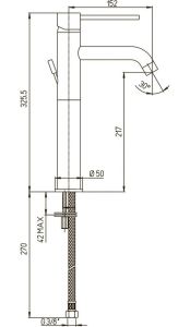 Смеситель для раковины Paini Cox 78CR205LL хром