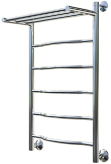 Водяной полотенцесушитель Тругор Лотос НП 1 П с полкой 80x50см хром Лотос1/нп8050П