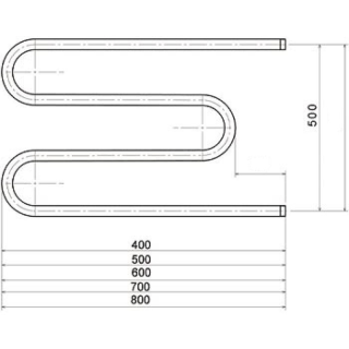 Водяной полотенцесушитель Тругор М1 с креплениями 50x70см хром М1/5070s