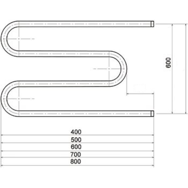 Водяной полотенцесушитель Тругор М1 с креплениями 60x60см хром М1/6060s
