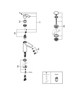 Смеситель для раковины Grohe Eurosmart 23923003 хром