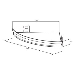 Стеклянная полка Am.Pm SENSE L A7456100