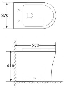 Унитаз приставной BelBagno Ancona BB1224CBR-P
