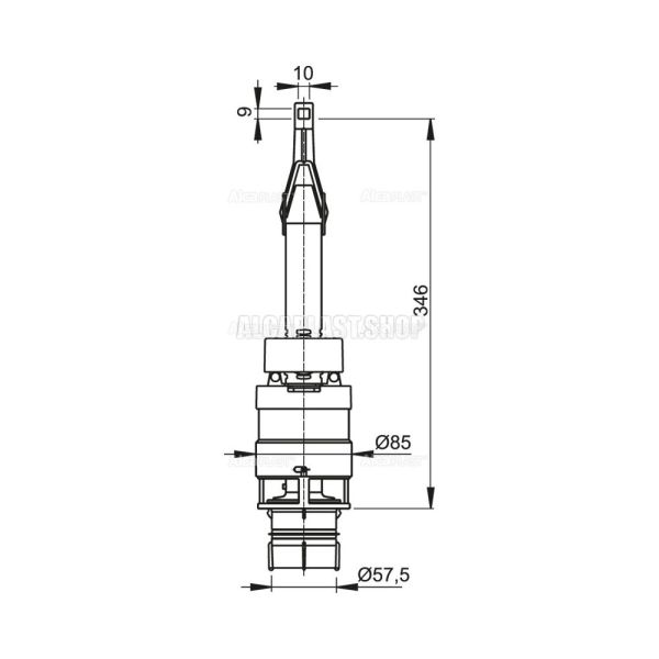 Сливной механизм AlcaPlast для системы инсталляции A06