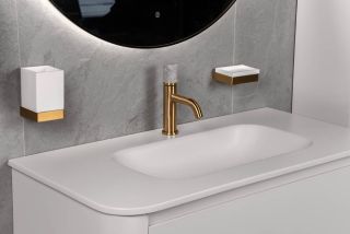 Стакан Boheme Qubic 10724-MG золото матовое