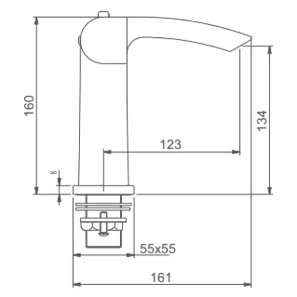 Смеситель для раковины Gappo G1007-50 термостатический белый/хром